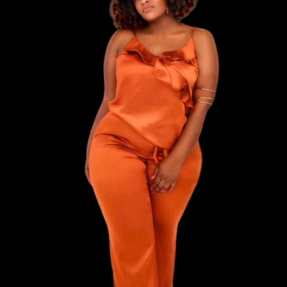 2 piece copper pants set